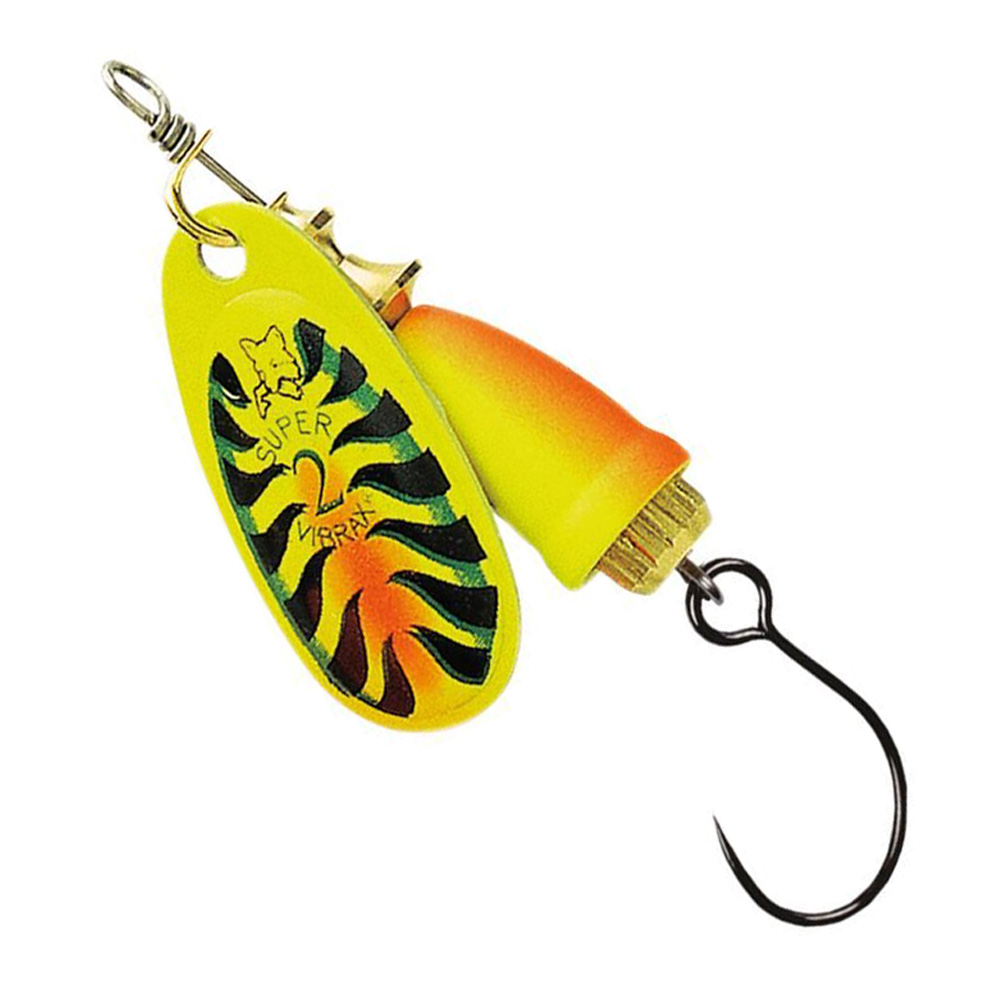 Blue Fox Vibrax Fluorescent Barbless Single Hook Spinner