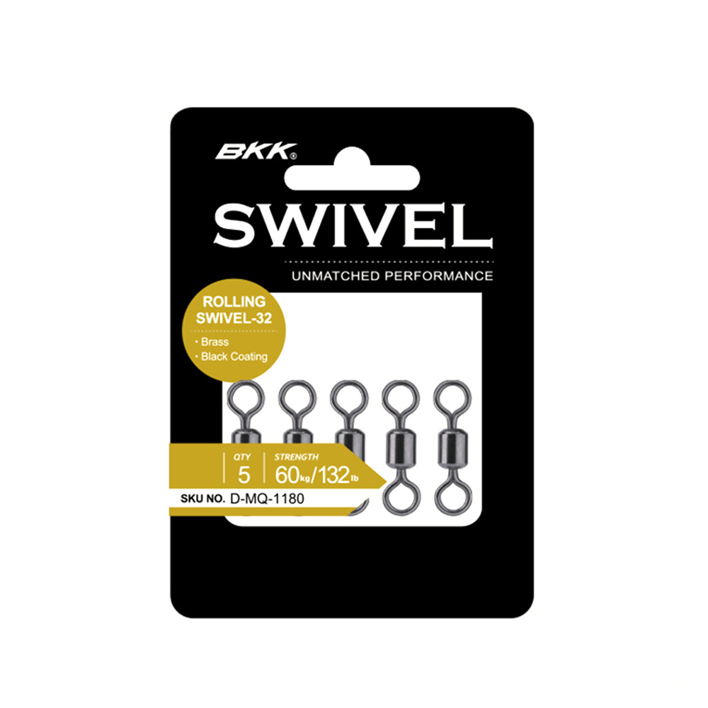 BKK Rolling Swivel-32 (Brass, Black) Terminal Tackle