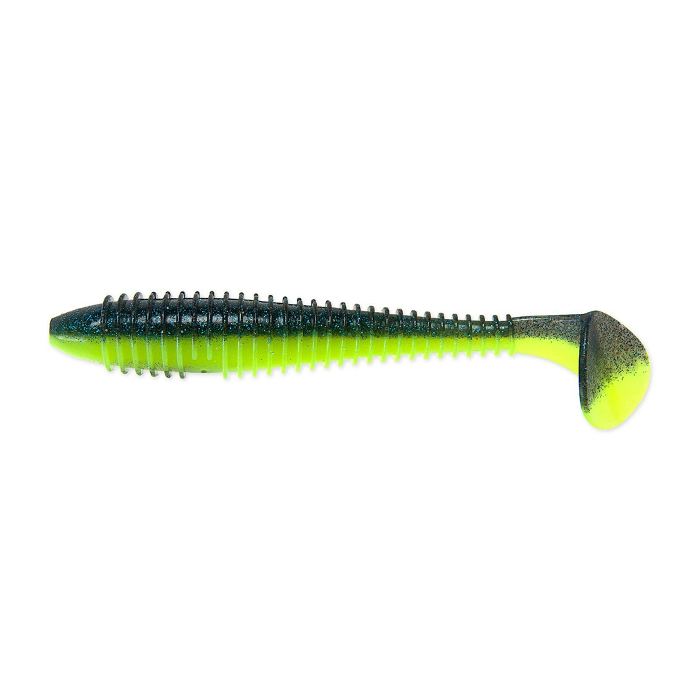 Keitech FAT Swing Impact 3.8" Chartreuse Thunder Gummifisch 